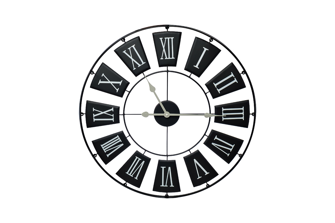 Часы настенные металлические черные HZ1003320