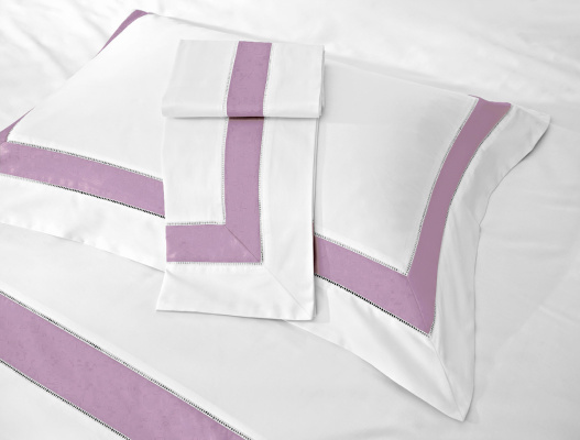 Постельное белье Sharmes Prime (Белый/Темно-розовый)